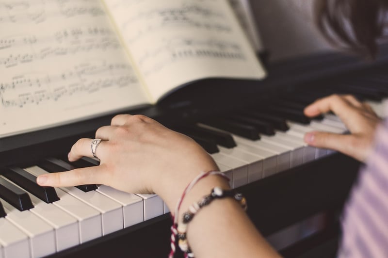 Musician practicing